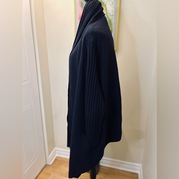 Olsen Cardigan open front w/collar scarf textured knit &  pockets 💙💙 - Picture 6 of 12